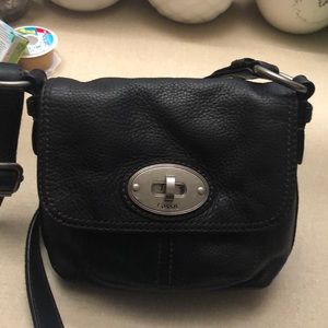 Fossil small black handbag